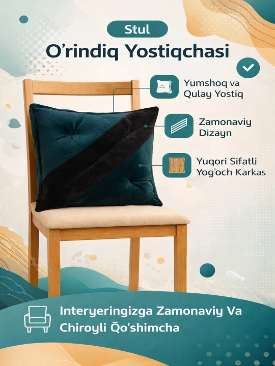 Bolalar yostiqlari, milliy quroq uslubida, tasodifiy tanlov, 35x35 sm o'lchamda - 