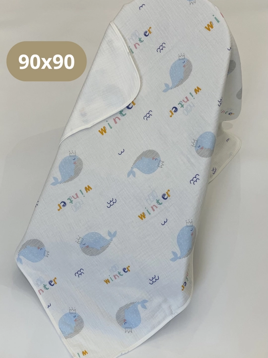 Муслиновая пелёнка для младенцев, 100% хлопок, 90 x 90