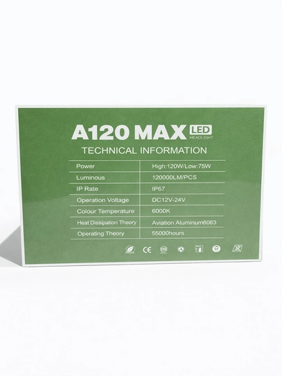 Zimmer a120 120W светодиодные линзы H4 ORG 6000K для автомобилей, 75-120W — COSMOSA-A120-ЛАЙМ