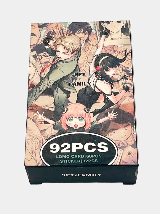 Lomo карты Аниме 60 шт + 32 стикера Genshin, One Piece, Jujutsu, Pokémon и др
