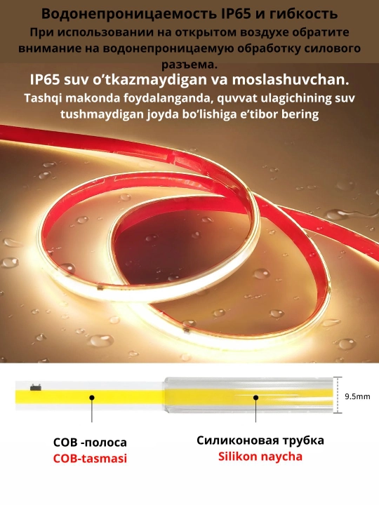 Oshxona ish joyini yoritish uchun chiroqlari, yopishtiriluvchi LED, 220V