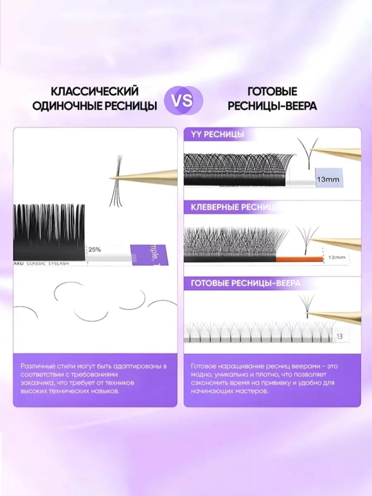 NAGARAKU ресницы для наращивания, 16 линий, 0.07 C,D Mix 7–15 мм