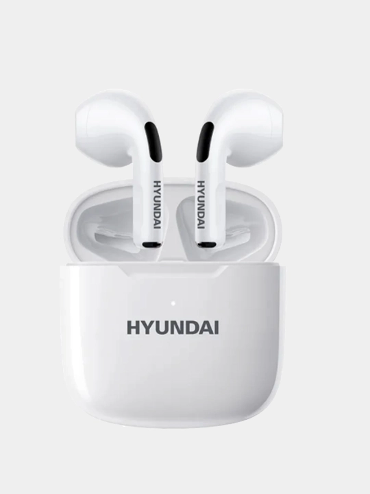Беспроводные наушники гарнитура Hyundai T02 pro вкладыши Bluetooth 5.4 белые - 