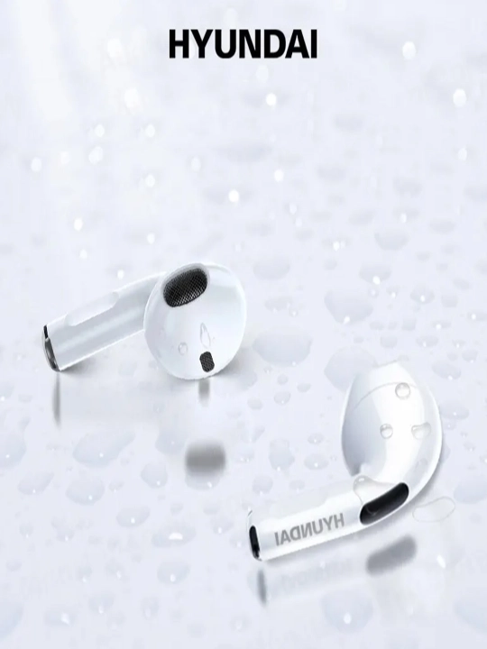 Беспроводные наушники гарнитура Hyundai T02 pro вкладыши Bluetooth 5.4 белые