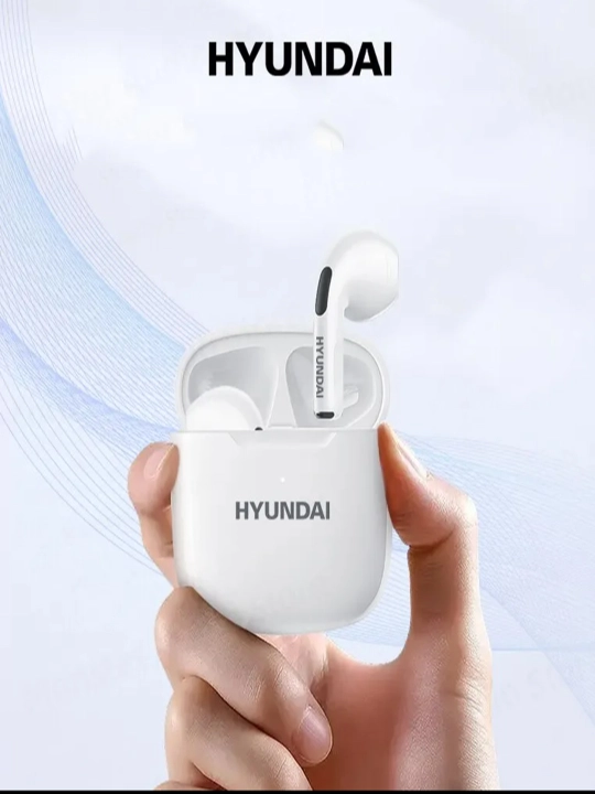 Беспроводные наушники гарнитура Hyundai T02 pro вкладыши Bluetooth 5.4 белые