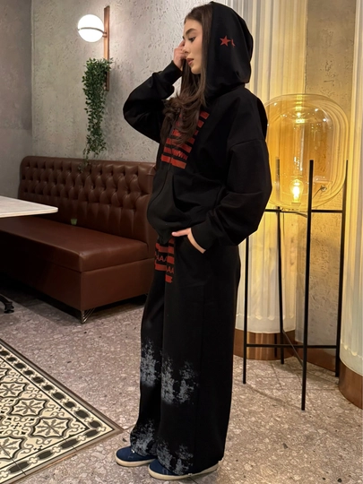 Ayollar uchun sport kastyumi, kuz va bahorgi kiyimlar toplami. Xudi+jogger Standart(S-3XL)