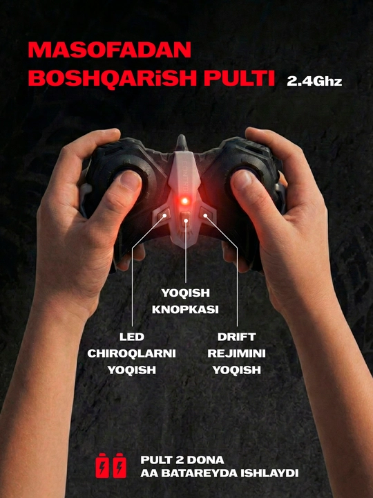Radio boshqaruvli drift mashina, pultli mashina, mashtab 1:24, rc car drift