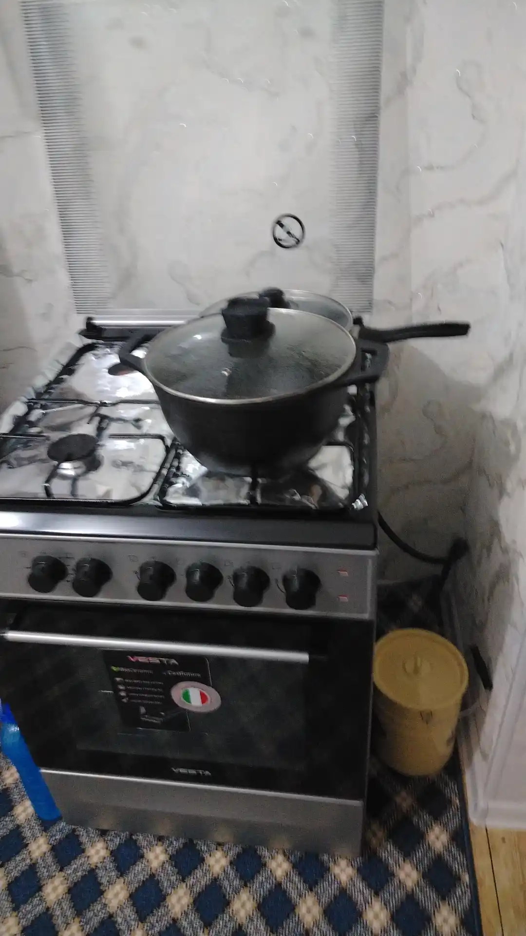 Казан антипригарный Vicalina с крышкой, кухонная посуда