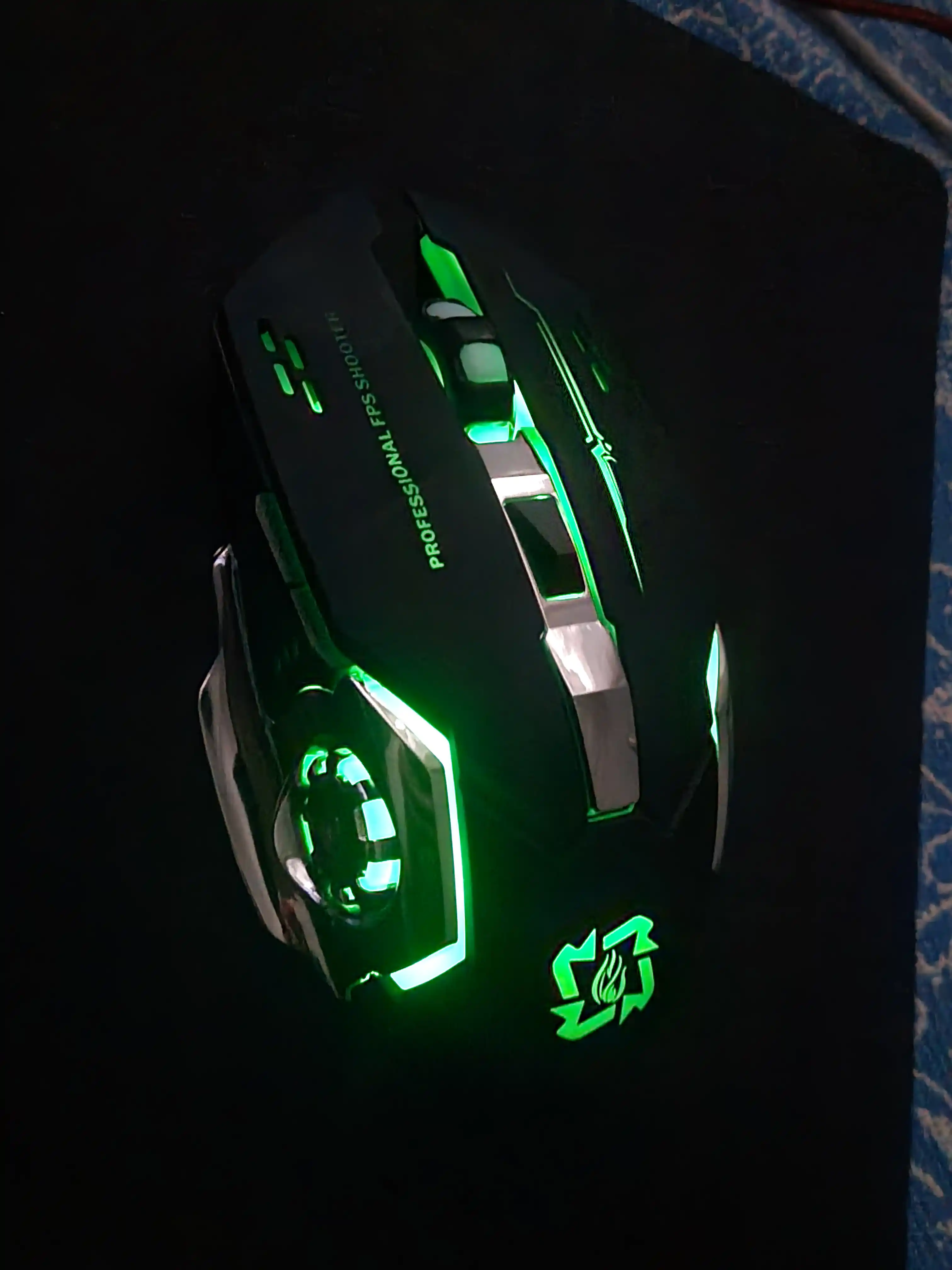 O‘yinlar va ofis uchun mos simsiz sichqoncha, RGB LED bilan har bir dyuymda 3200 nuqta