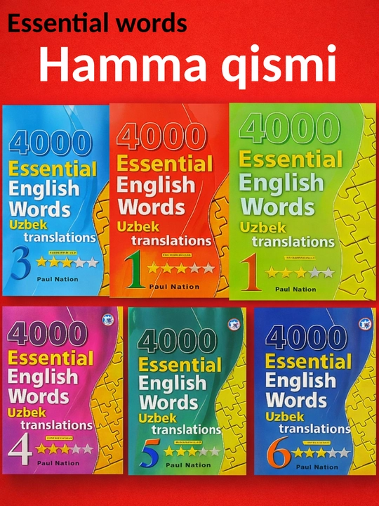 4000 essential english words 1, 2, 3, 4, 5, 6, Uzbek translations