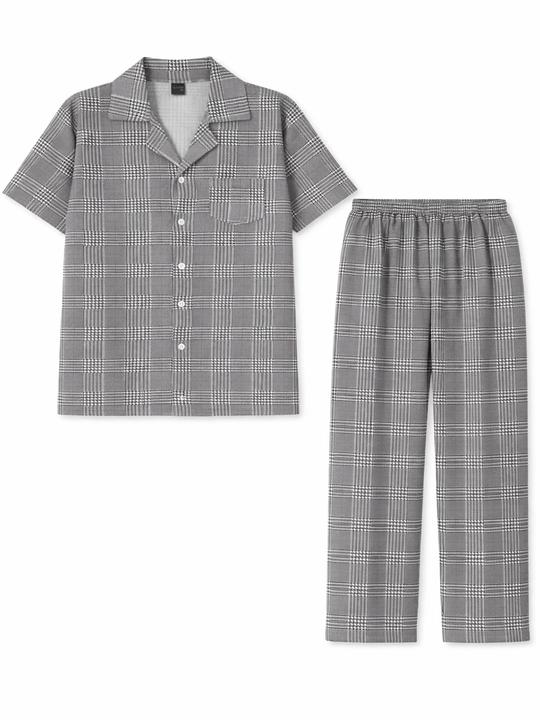 Erkaklar pijamasi, Costume 100% paxta