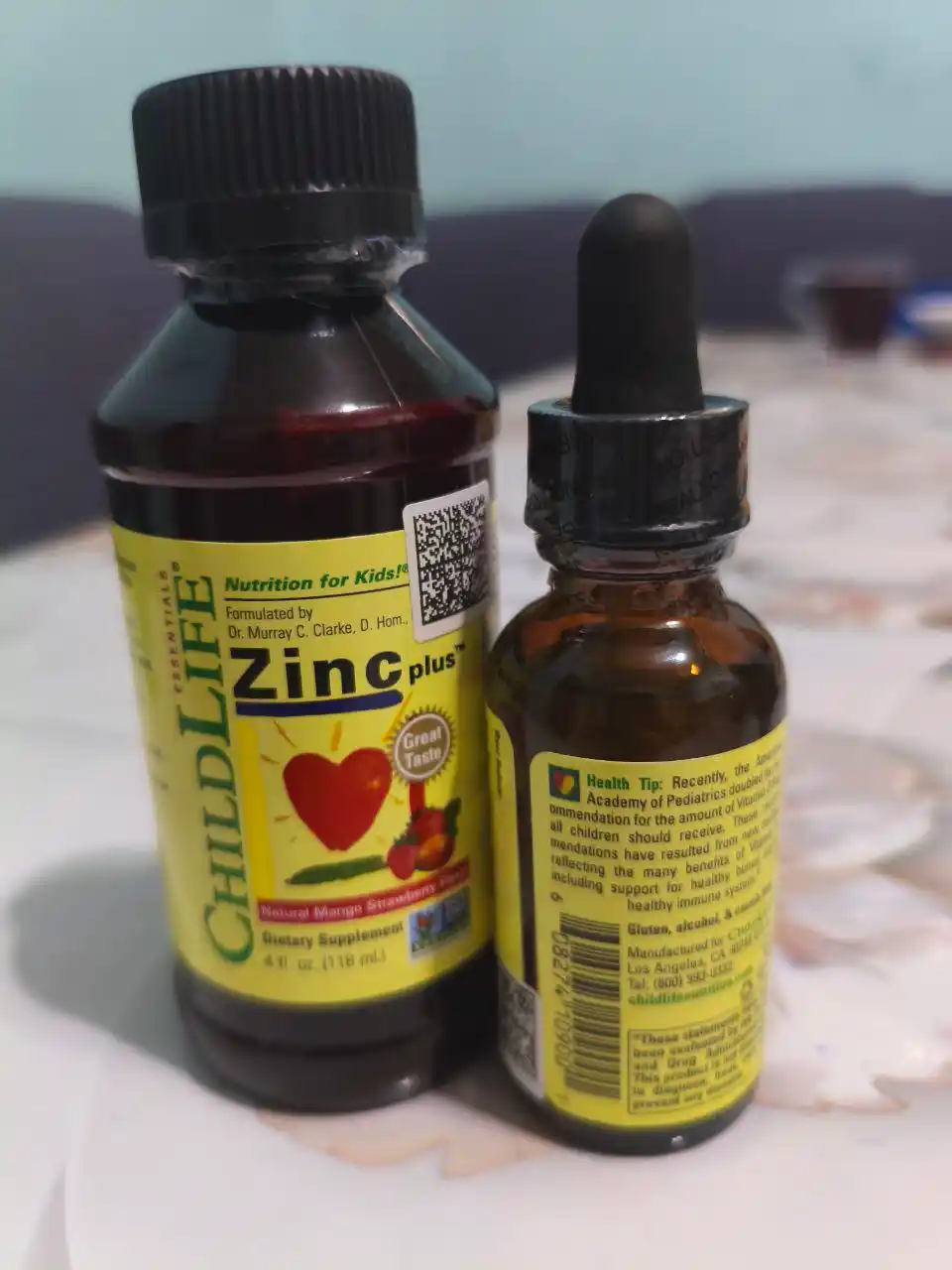 ChildLife Essentials, Цинк (Zinc Plus) с натуральным вкусом манго и клубники, 118 мл