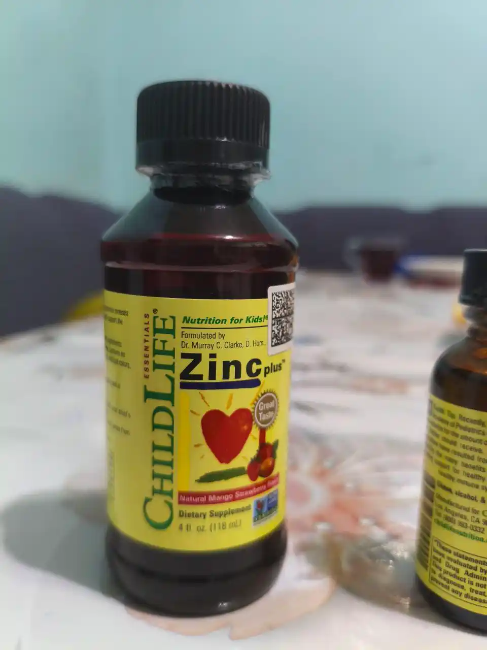 ChildLife Essentials, Цинк (Zinc Plus) с натуральным вкусом манго и клубники, 118 мл