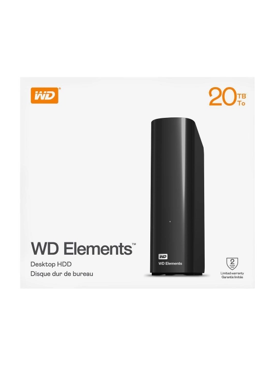 Внешний жесткий диск WD Elements Desktop, 14 ТБ, 20 ТБ, USB 3.0, черный - 