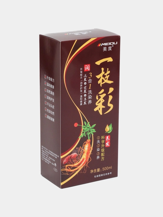 Meidu soch bo‘yog‘i shampuni, to‘q jigarrang, qora rangli, 500 ml