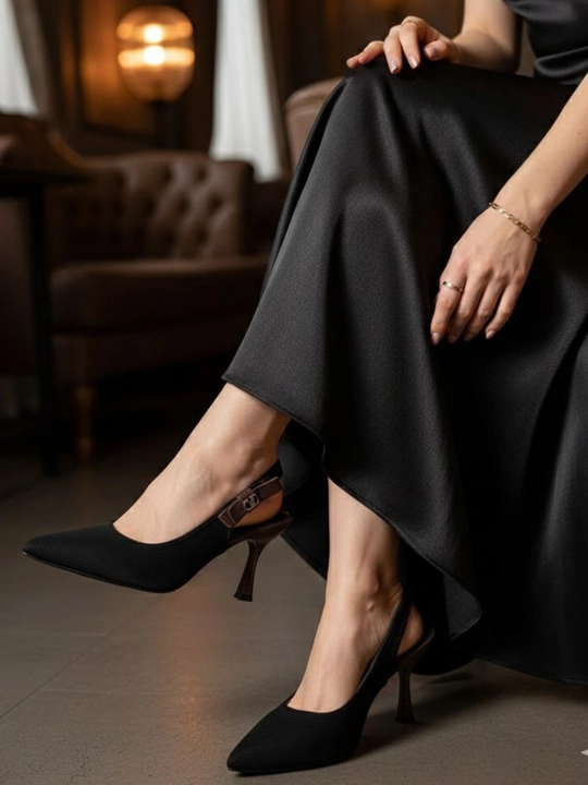 Tufli ayollar va qizlar uchun, oqshom uchun, tupli, Slingback