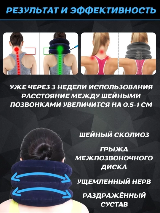 Puflanadigan ortopedik bo‘yin yostiq, bo‘yinni qo‘llab quvvatlovchi yoqa, bandaj
