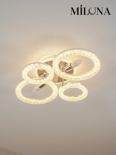 Люстра потолочная LED, музыкальная,с пультом, 3 режима освещения, для спальни, зала, кухни