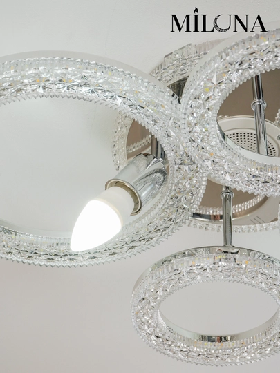 Люстра потолочная LED, музыкальная,с пультом, 3 режима освещения, для спальни, зала, кухни