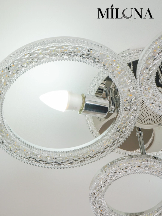 Люстра потолочная LED, музыкальная,с пультом, 3 режима освещения, для спальни, зала, кухни