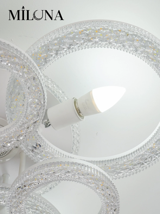 Люстра потолочная LED, музыкальная,с пультом, 3 режима освещения, для спальни, зала, кухни