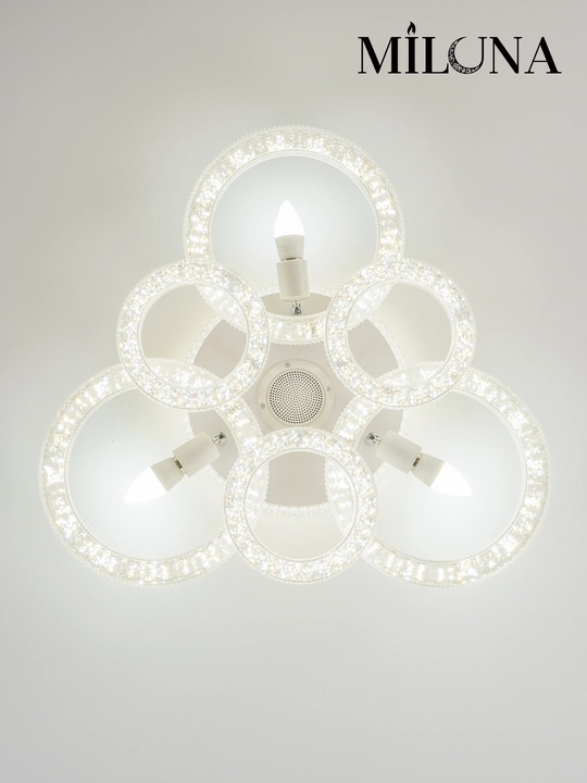 Люстра потолочная LED, музыкальная,с пультом, 3 режима освещения, для спальни, зала, кухни