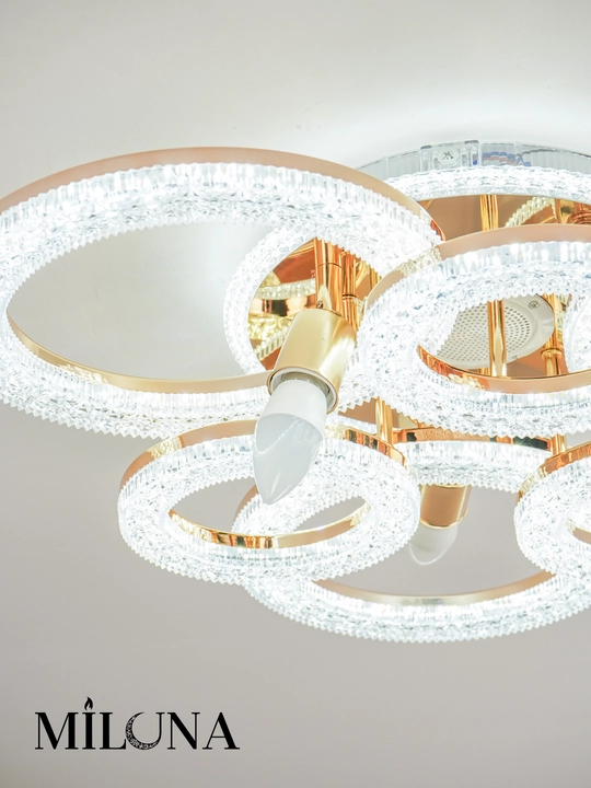 Люстра потолочная LED, музыкальная,с пультом, 3 режима освещения, для спальни, зала, кухни