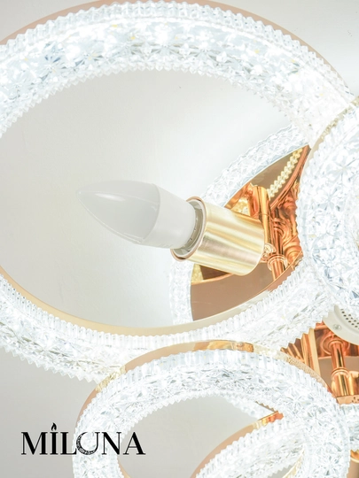 Люстра потолочная LED, музыкальная,с пультом, 3 режима освещения, для спальни, зала, кухни