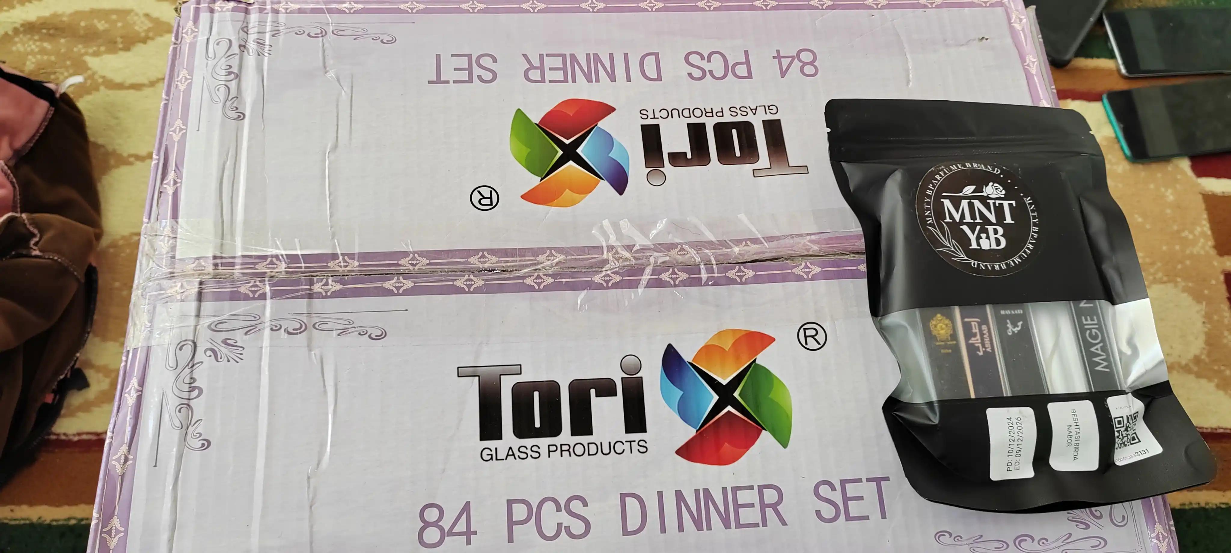 Набор посуды Torix, 84 предмета, для 12 человек из небьющейся стеклокерамики