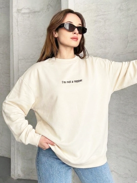 Ayollar uchun oversize svitshot  kundalik uslubda, o‘qish va sayr uchun qulay model