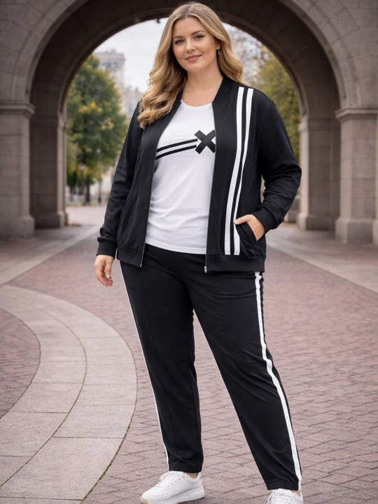Zamonaviy moda ayollar kostyumi uchligi - 