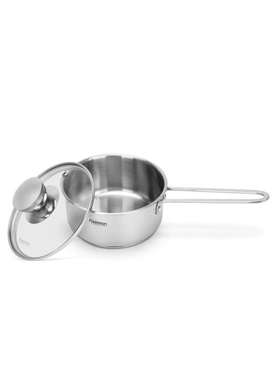 Ковш из нержавеющей стали с крышкой FISSMAN MINI COOK 0,6 / 0,9 л