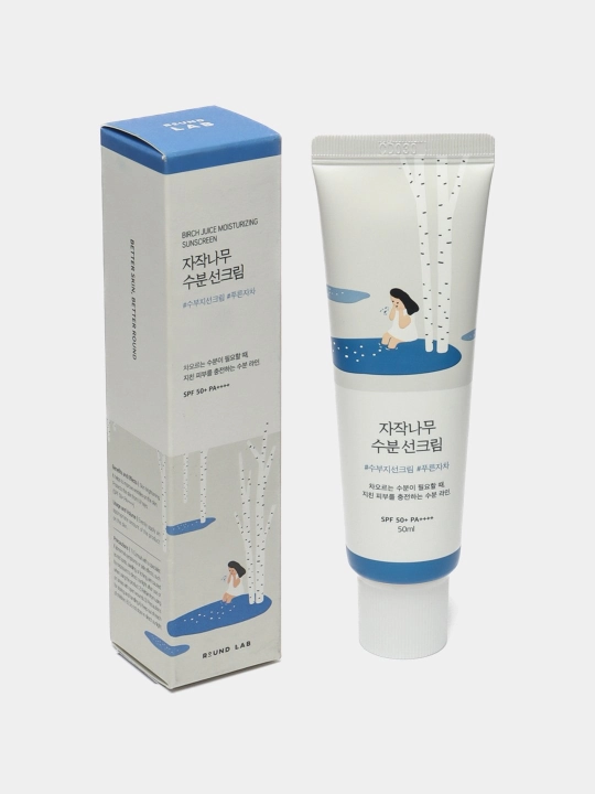 Увлажняющий солнцезащитный крем Round Lab Birch Juice Moisturizing Sunscreen - 