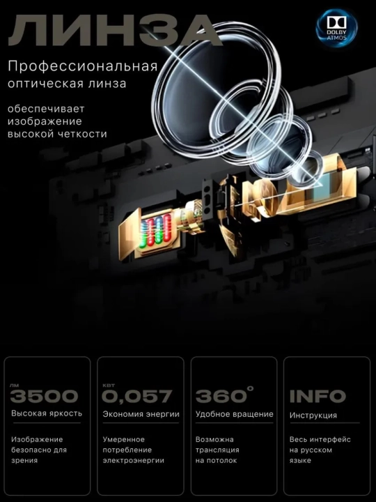 Смарт проектор HY320 мини для домашнего кинотеатра, Android 11, Wi-Fi