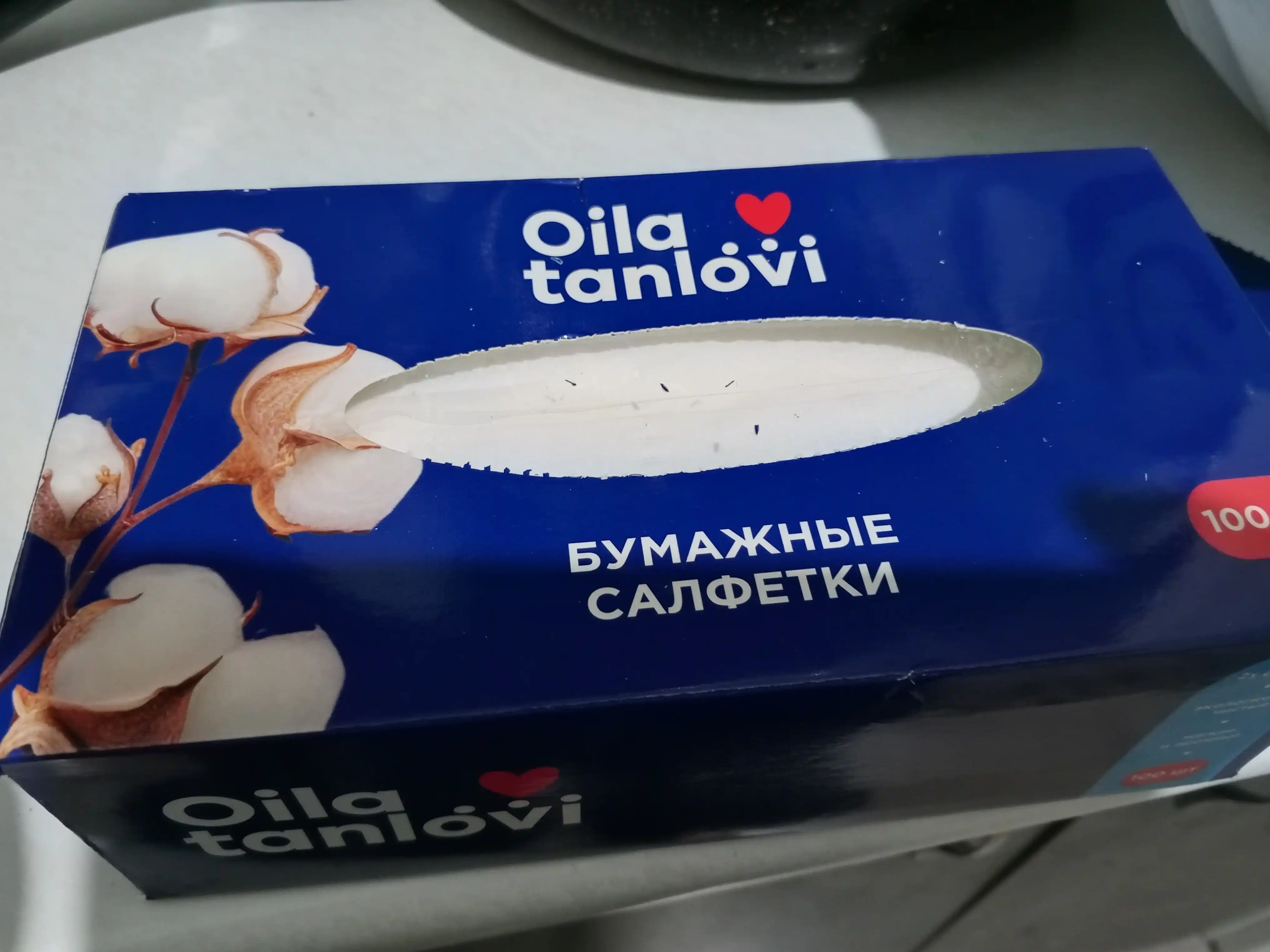 Qog'oz salfetkalar Oila tanlovi karton qutida, 100 dona
