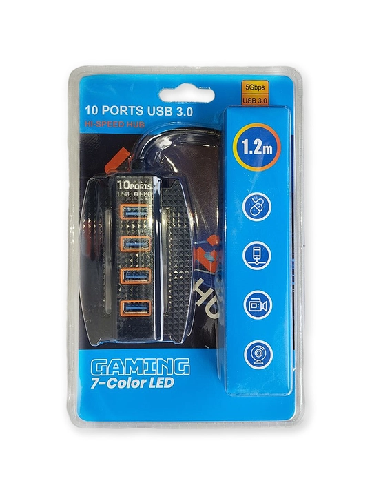 Хаб-концентратор USB HUB 3.0 на 10 портов, USB порт