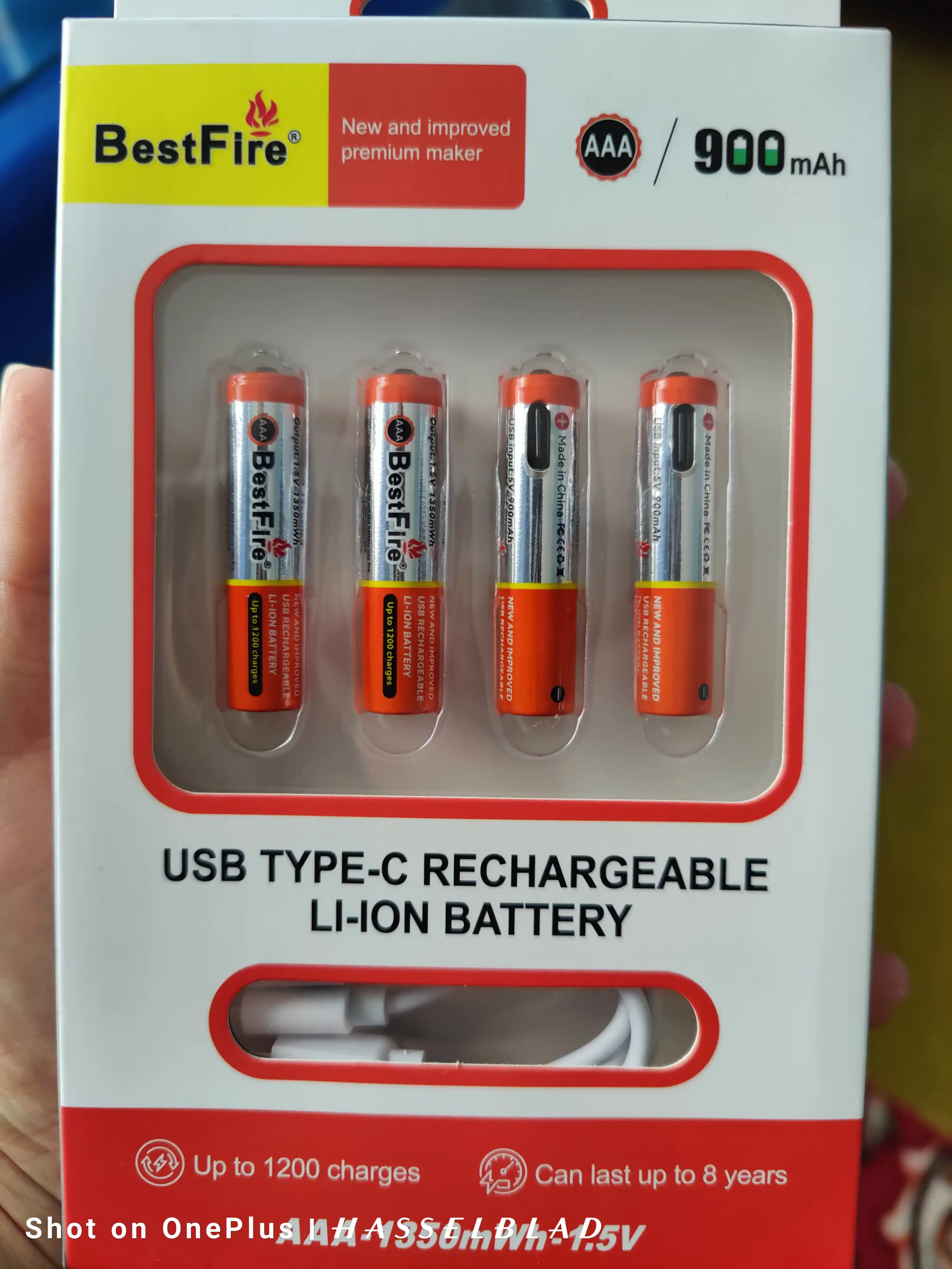 Литий-ионная аккумуляторная батарея USB Type-C AAA