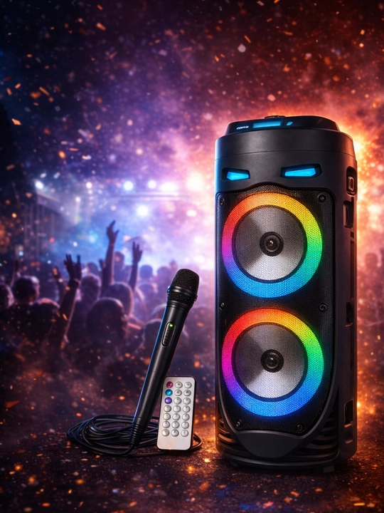 ZQS4239 RGB multimedia karnay, simli mikrofon va pult bilan - 