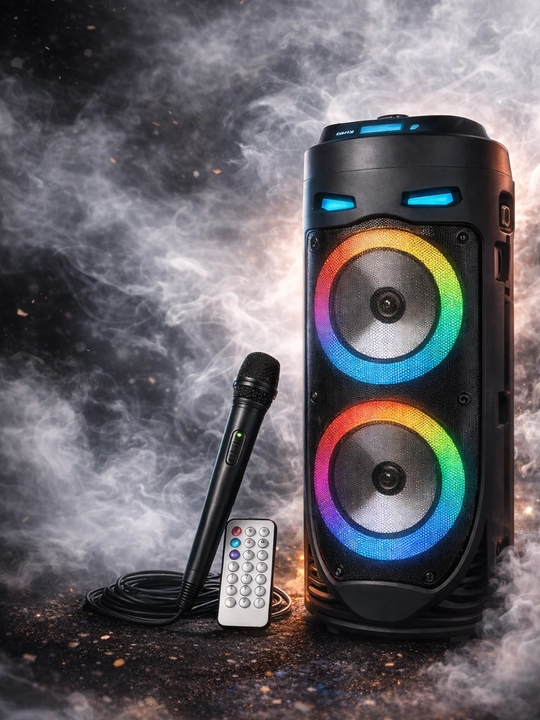 ZQS4239 RGB multimedia karnay, simli mikrofon va pult bilan