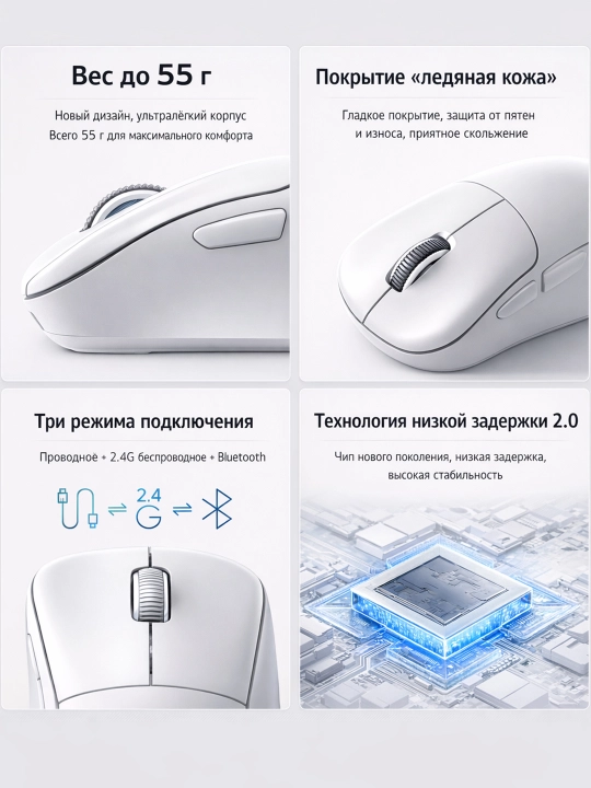 Simsiz o‘yin sichqonchasi HYH PRO V6+ 12800 DPI, 1000 Hz