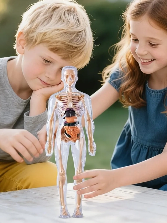 3D inson anatomik modeli, olinadigan organlar bilan