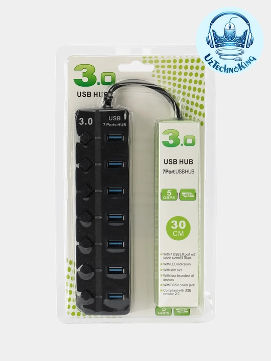 Хаб-концентратор USB HUB 3.0 на 7 портов, USB порт