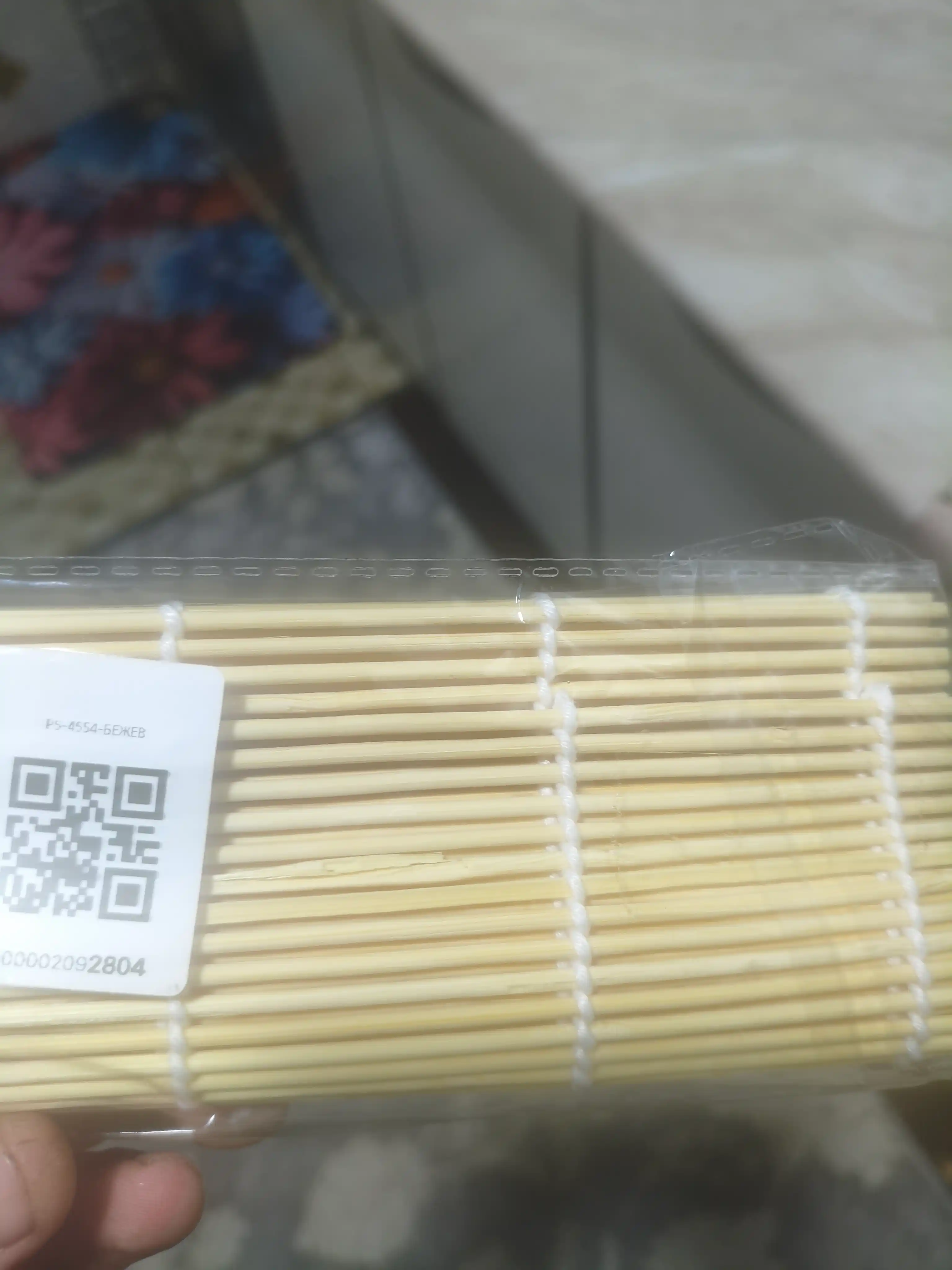Rulon va sushi uchun bambuk gilamcha, sushi uchun bo‘yra, 24 * 24 sm