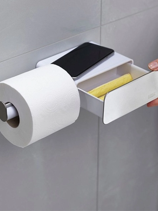 Держатель для туалетной бумаги с отсеком для хранения EasyStore Steel JosephJoseph, 70529