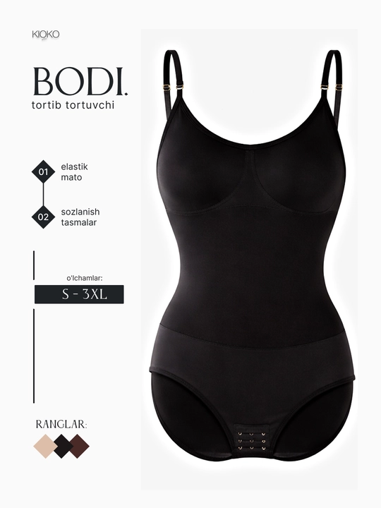 Ayollar uchun tortuvchi bodi korset Kiokoi, qomatni rostlovchi bodi, korset Slim Body - 