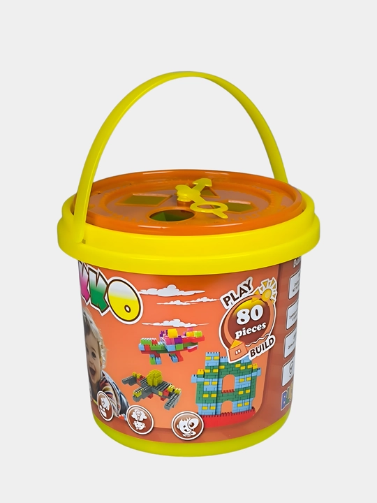 Конструктор для детей в ведрах, развивающая игра, конструктор Лего