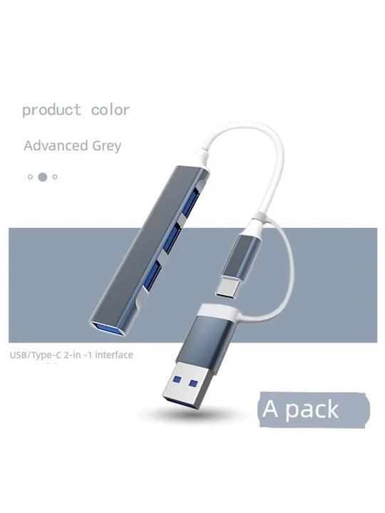 4-портовый USB-концентратор 3.0 Type-C, концентратор, USB-порт - 