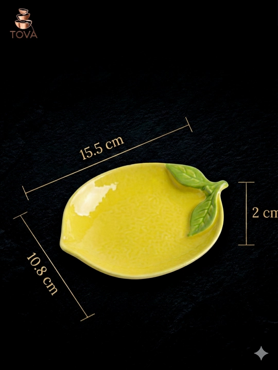 "Limon" keramik desert likopchasi, 15.5 sm