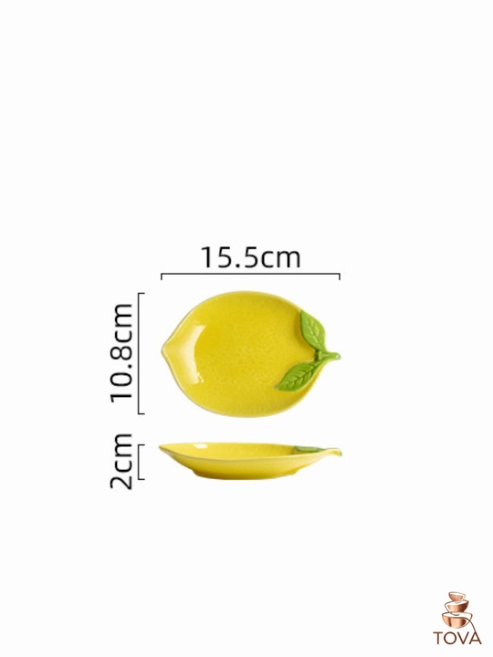 "Limon" keramik desert likopchasi, 15.5 sm