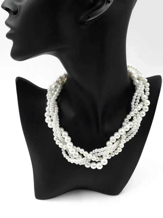 Choker marvarid, ayollar va qizlar uchun marjon, sun’iy marvariddan marjon